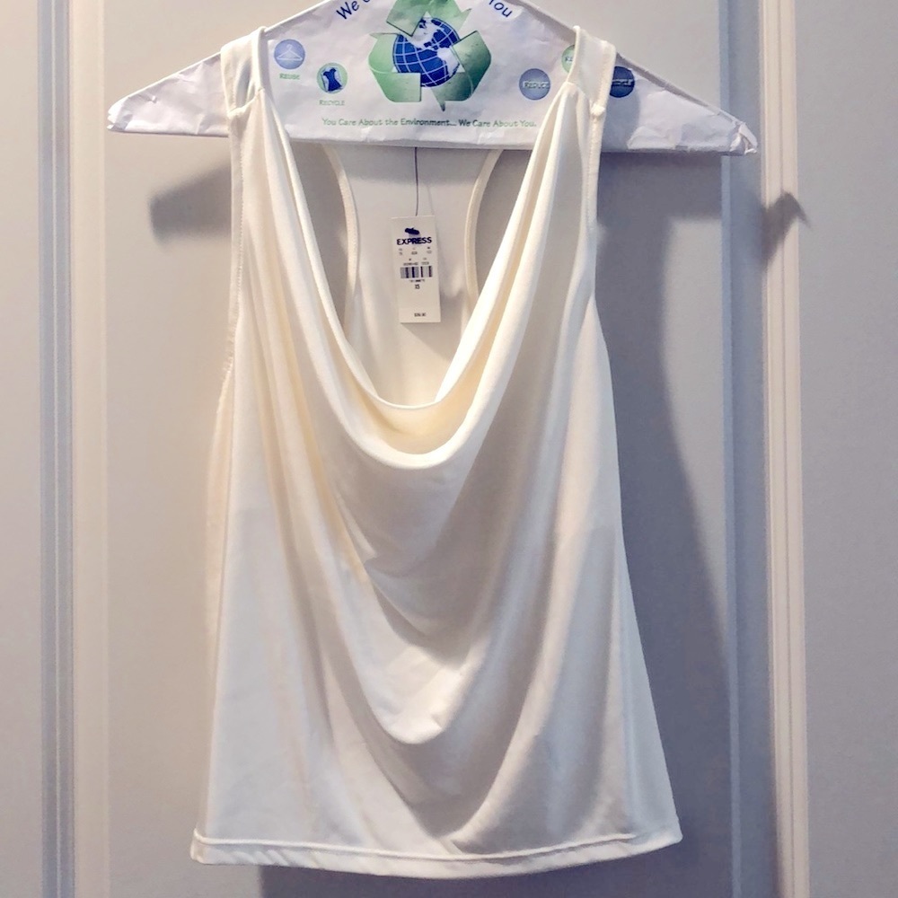 Express White Scoop Neck Top NWT Size XS